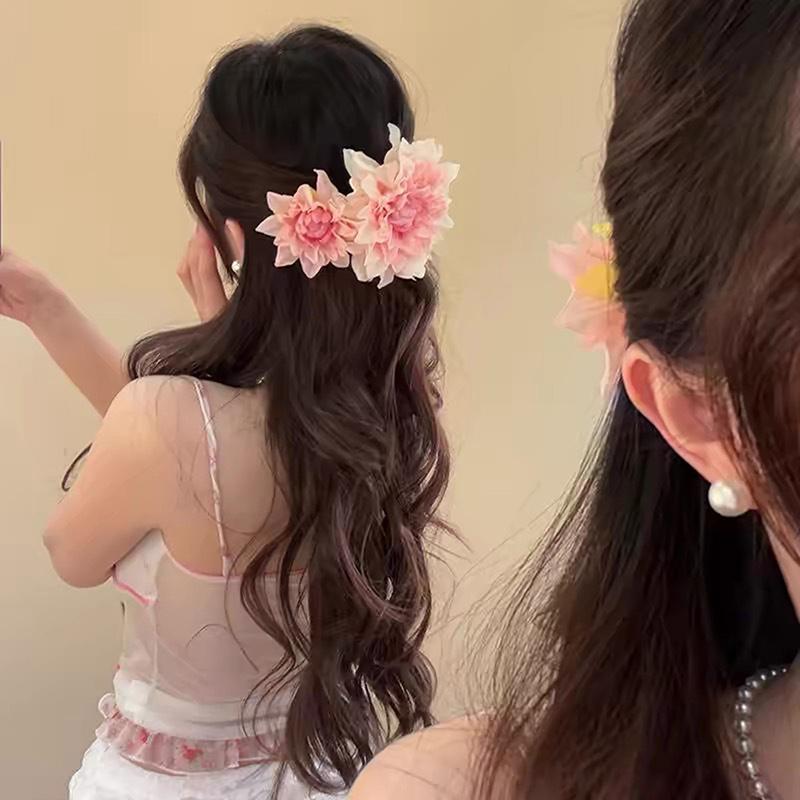 Bohemian Vacation Style Flower Hair Clips  Simulation Flower Hairpin For Women Girls Sweet Hair Accessories Gifts