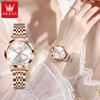 OLEVS Women Watch Luxury Brand Elegant Diamond Heart Design Waterproof Luminous Quartz Watch Dress Women Watch