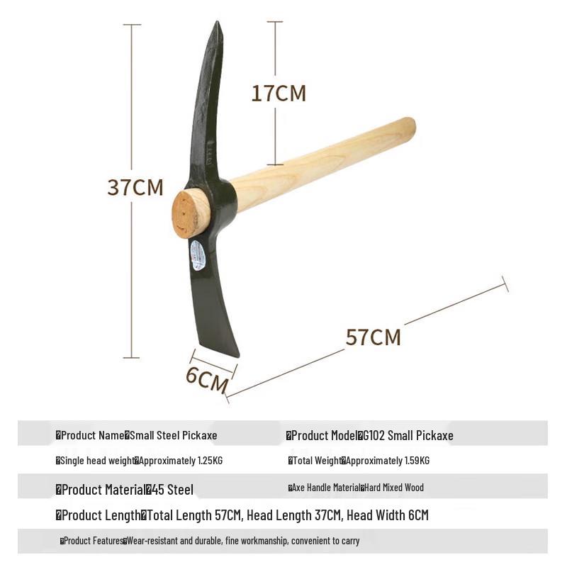 Multipurpose Manganese Steel Pickaxe
