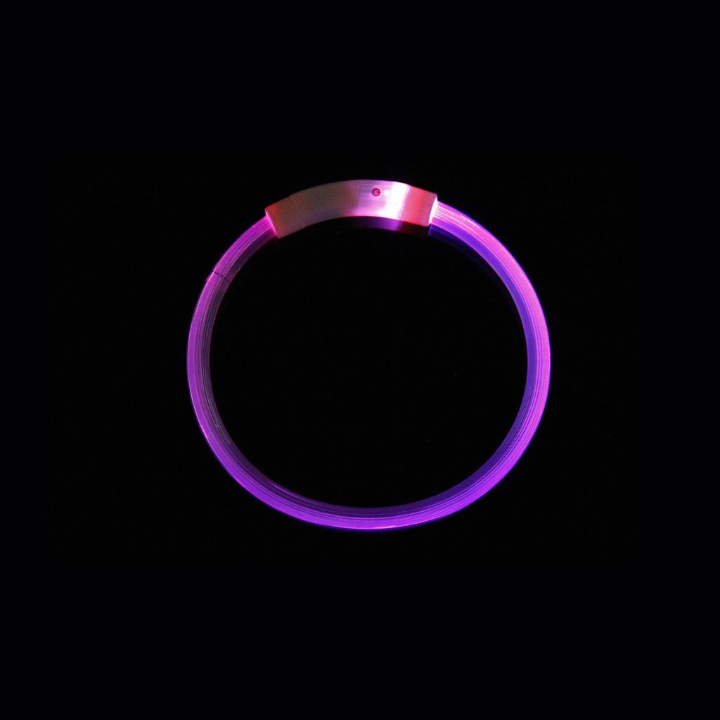 Diy Multi Color Usb Charging Collar Led Luminous Dog Luminous Fiber Collar 50CM