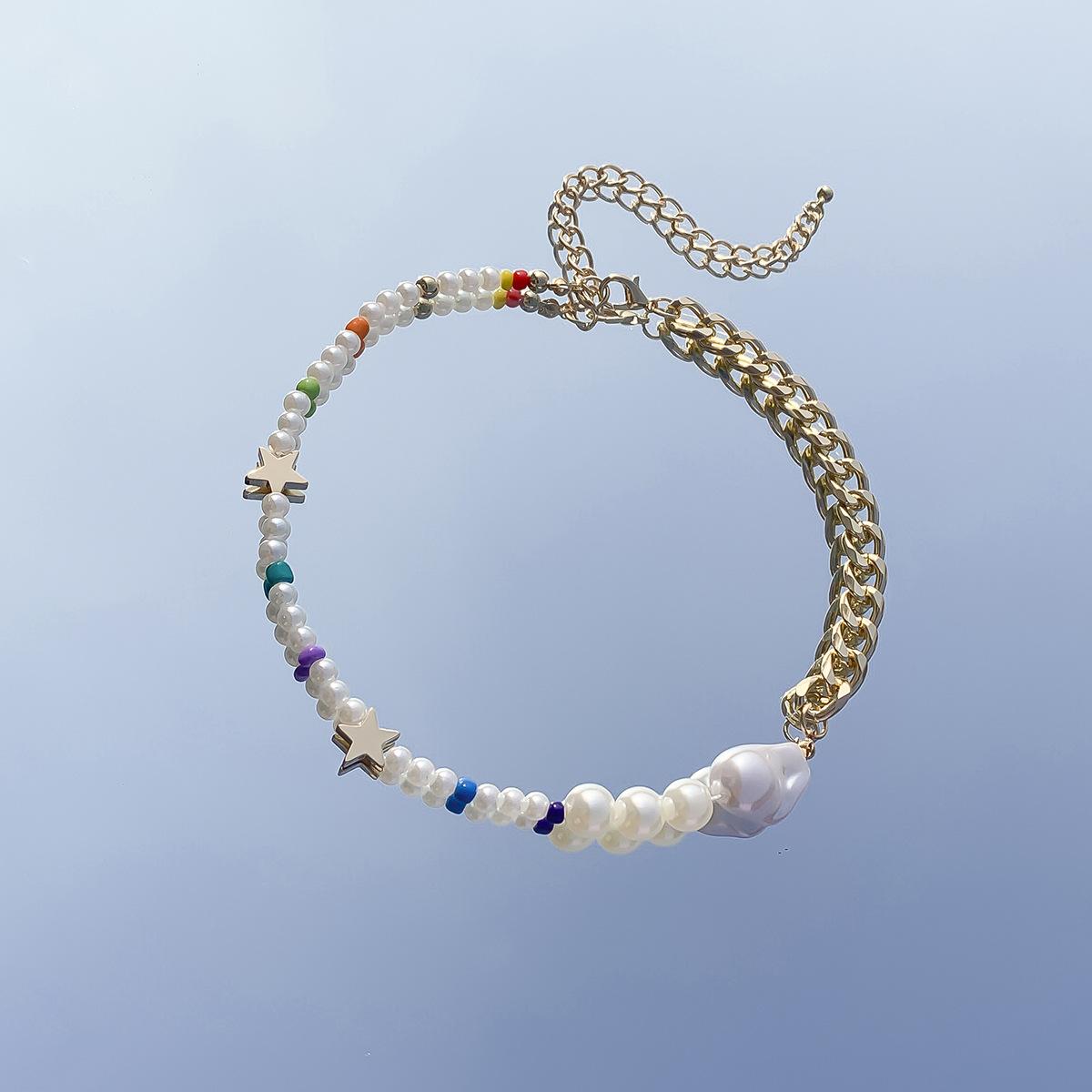 

Милые красочные маленькие ромашки, акриловые цветы, богемное колье-чокер с цепочкой из бисера для женщин и девочек, ювелирные изделия