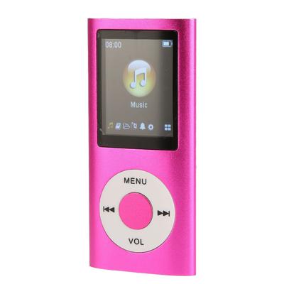 64GB MP3 Player, 1.8-inch Portable Digital Music Player with Voice Recording, FM Radio, 200mAh Battery, Easy To Carry, Rose