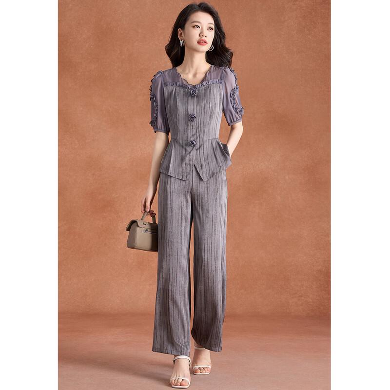 Women s French Camellia Tie-Dye Two-Piece Set S