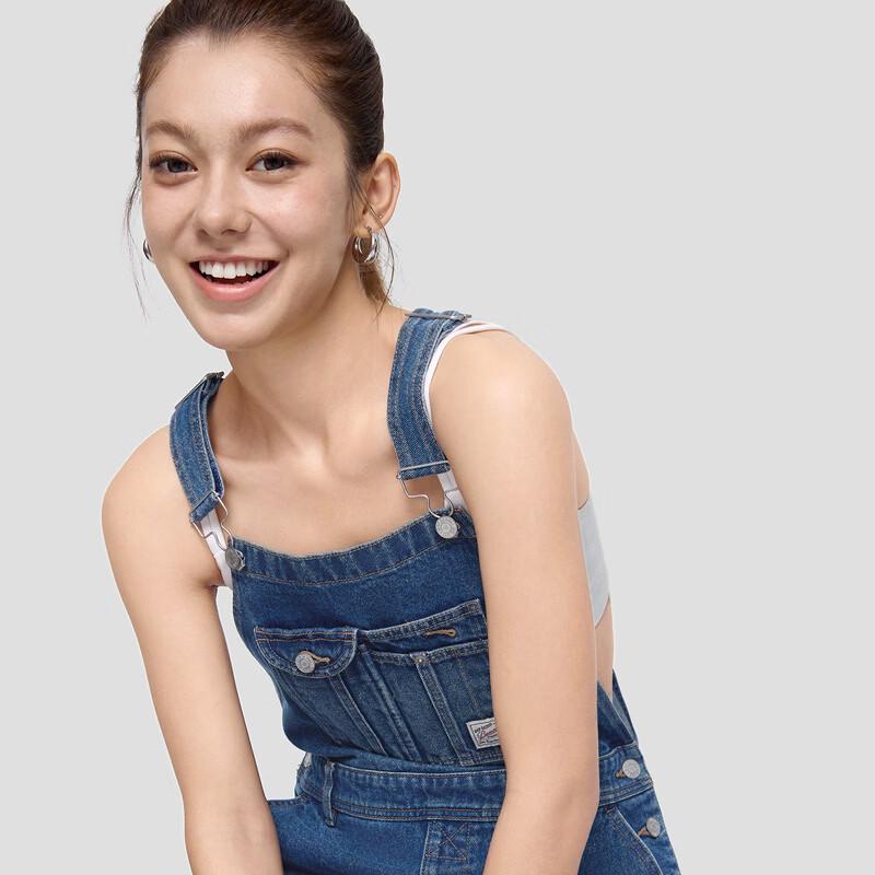GAP Women's Classic Wide-Leg Denim Overalls