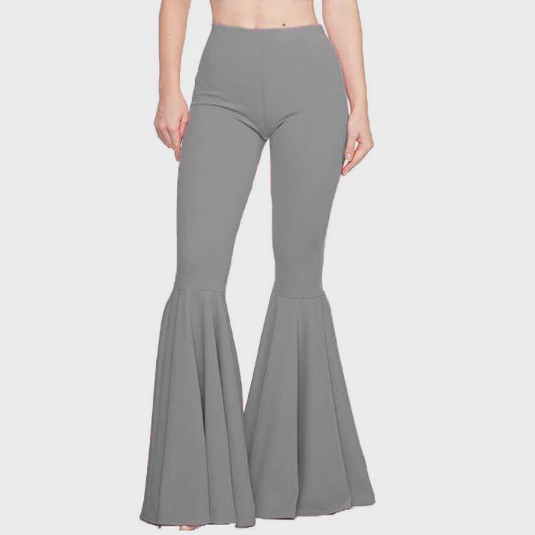 Pantaloni de damă cu talie înaltă, evazați, tip sirenă - YH8051