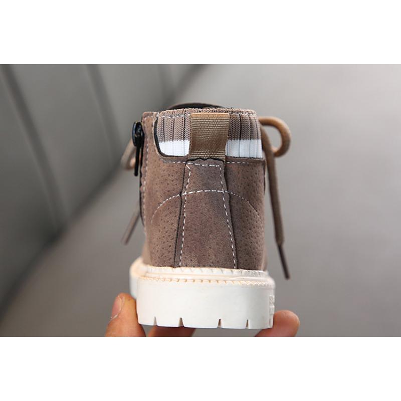 Children's Martin Boots Autumn and Winter New Little Boy Fashion Everything Boy Ankle Boots Baby Soft Soled Leather Boots for Girls