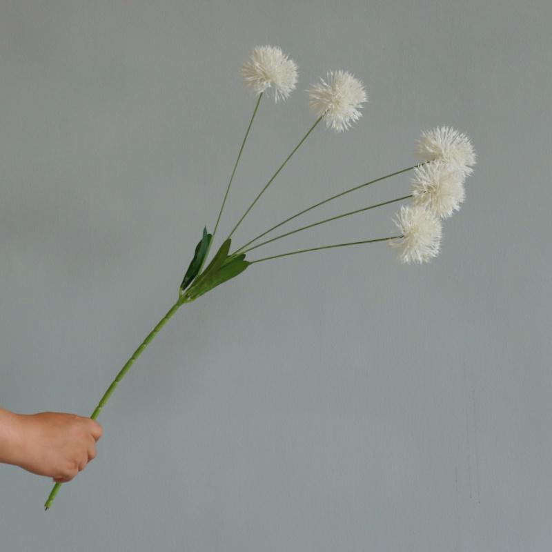 

5-Head Artificial Dandelion Onion Ball Silk Flower for Photography Props