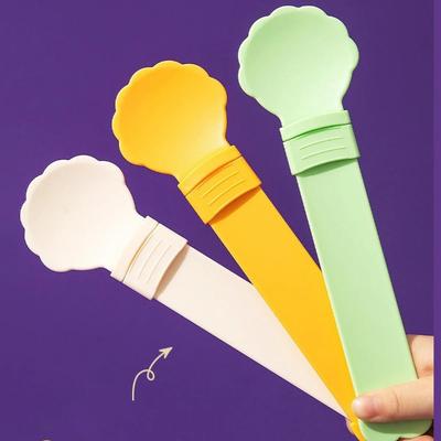 Stok Ontwerp Kat Traktatie Lepel Voederbak Plastic Verlengd Handvat Huisdier Voedingslepel Gemakkelijk Schoon Te Maken Bijtbestendig Huisdier Nat Voedsel Schep