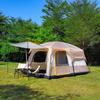 Spacious Waterproof Outdoor Tent with Two Bedrooms and Living Room, Accommodating 4-12 People for Family Camping
