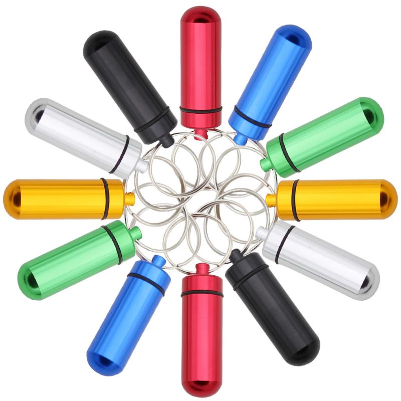3-6PCS Random Mix Color Portable Medicine Storage Bottle WaterProof Aluminum Alloy Tablet Storaging Cases Travel Camping Use ZYF
