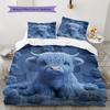 Furryanimals Pattern Bedding Quilt Set Quilt Cover Pillowcase Home Decoration Birthday Gift (1 * duvet cover + 2 * pillowcase, without core)