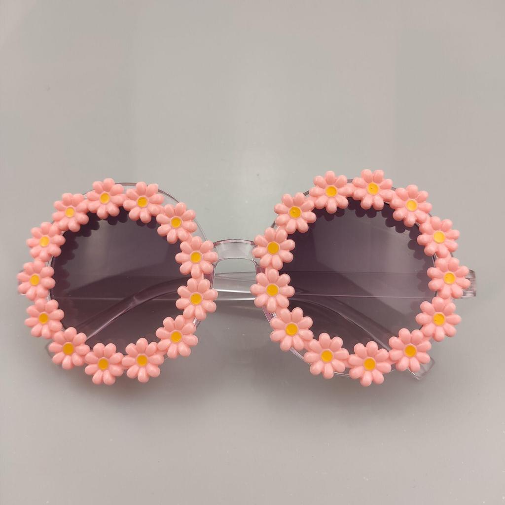 Girls' Cute Daisy Sunglasses - Stylish Sunflower Design for Picnics & Outings