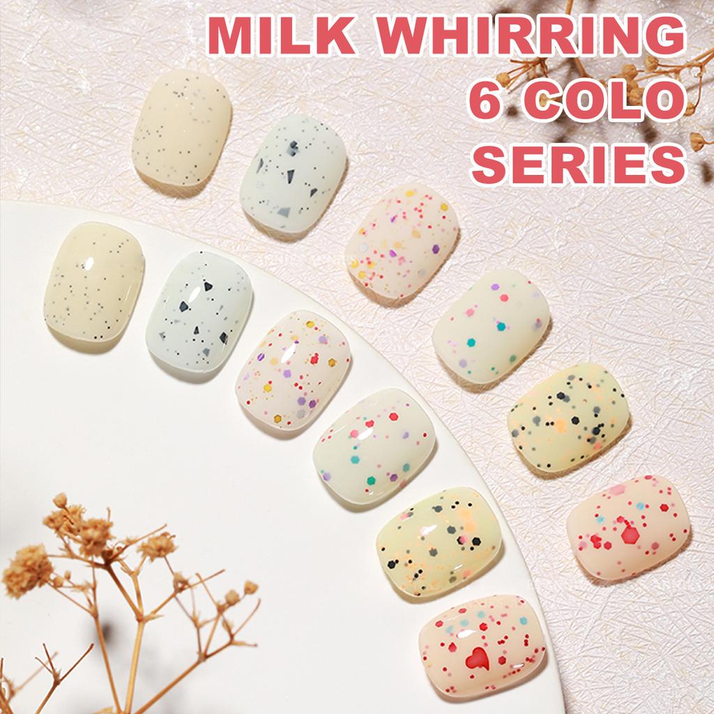 Pastel Gel Nail Polish Spring Summer Macaron Candy Starlight Fragments Soft Gel Polish Semi-permanent Varnish