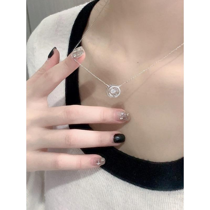 Colier fată pandantiv inimă bătând lux ușor nișă cadou de Ziua Îndrăgostiților Qixi pentru iubită