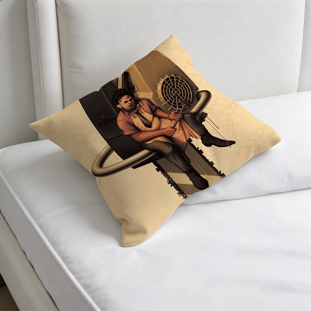 SSaw Horror MMassacre Cool Printed Pillowcase Soft Polyester Pillow Cover Home Bedding Decor Print Gift No Pillow Core
