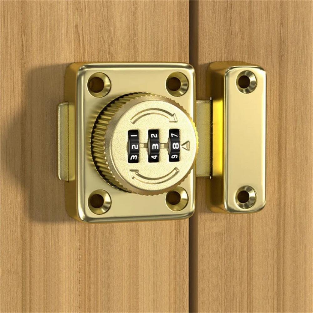 Security Protection Password Lock with 3 Digits Anti-Theft Door Password Catch  Entry Gate