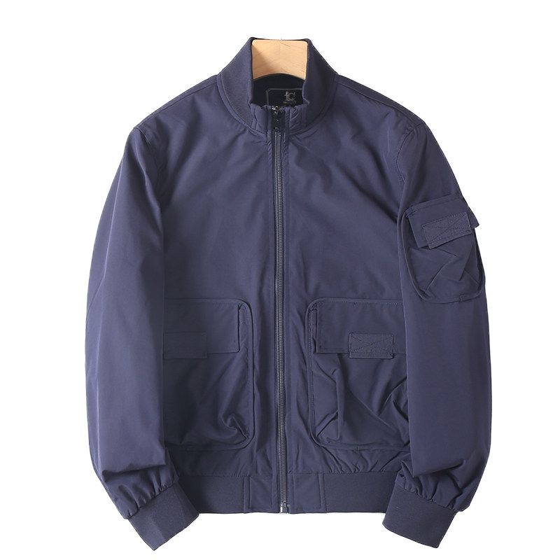 Men's Multi-Pocket Workwear Jacket, Spring and Autumn Versatile Flight Suit, American Casual Baseball Jacket
