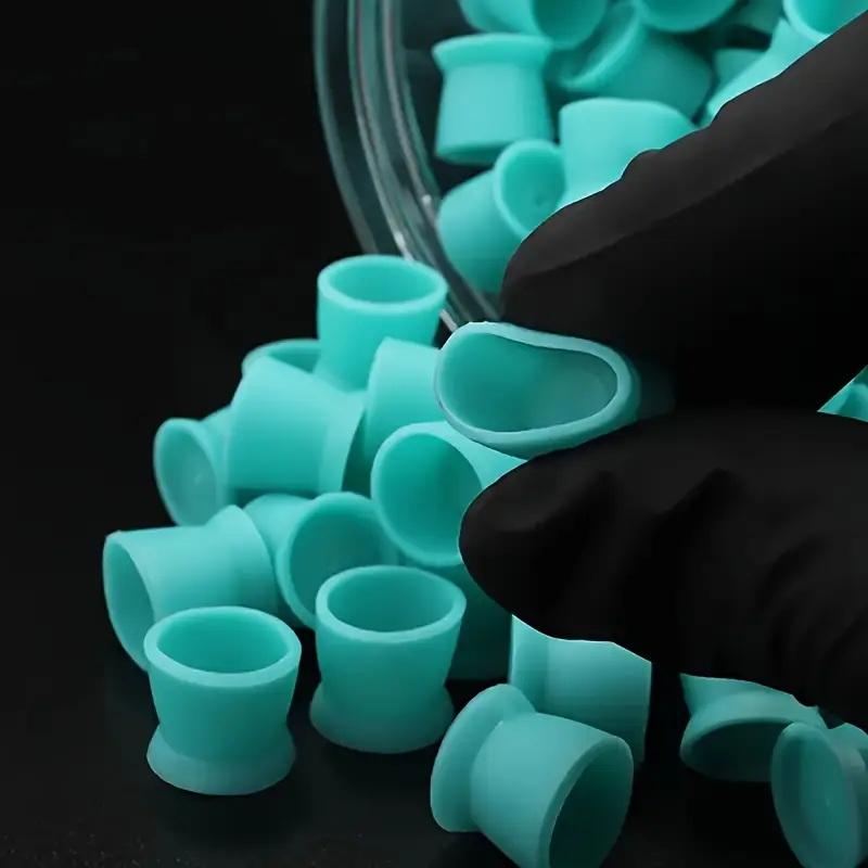 300 Pcs Disposable Silicone Tattoo Ink Cups Color Cup With Base Pigment Holder Container Cap Tattoo Accessory For Tattoo Ink
