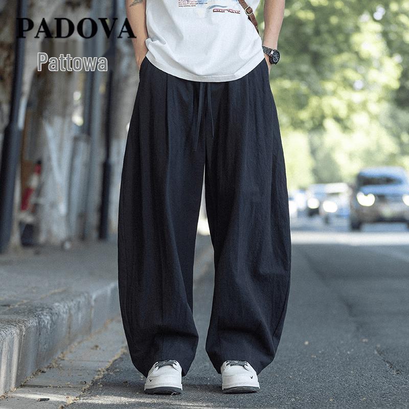 

Patova Unisex Curved Knife Straight-Leg Cotton Linen Casual Pants 5XL