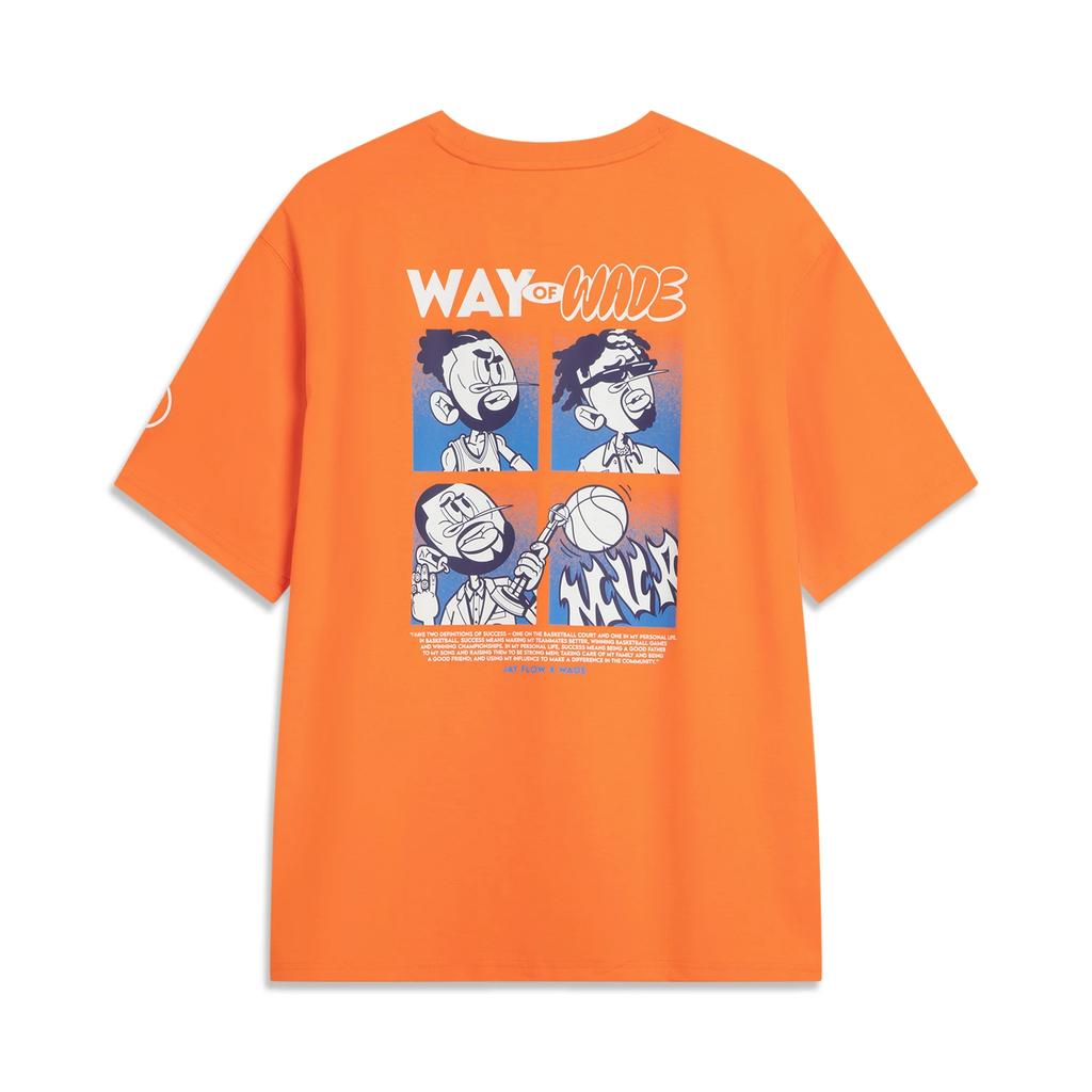 Li Ning X Jay Flow Wade Series Sports Crew Neck Pullover Casual Loose Simple Letter Print Comfortable Versatile Short Sleeve T-Shirt AHSVA05-3