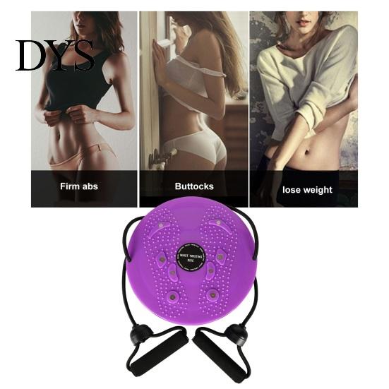 Waist Toning Exercise Plate Women Body Shaping Twister Magnetic Stone Whisper Disc Exerciser with Pull Rope Home Slimming Twisting Trimming Workout