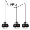 Toledo Spider Hanging Lamp Black 3-Flat Black Lampshade E14