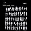 10/100pcs 1:300/1:200/1:100/1:150 Miniature Simulation Figures Model 1:75/1:50/1:42/1:30/1:25 Scale Building People Figures
