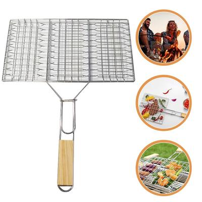 Paniers à griller pliables pour poisson, paniers de barbecue réutilisables, grilles portables pour poisson et légumes