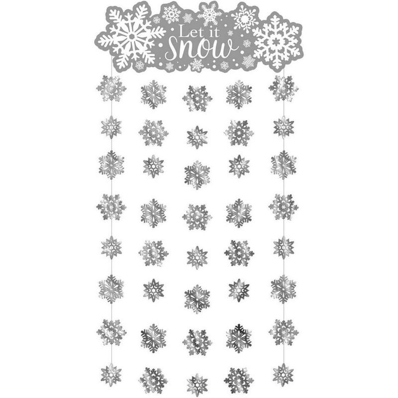 Amscan Let It Snow Snowflake Party Curtain