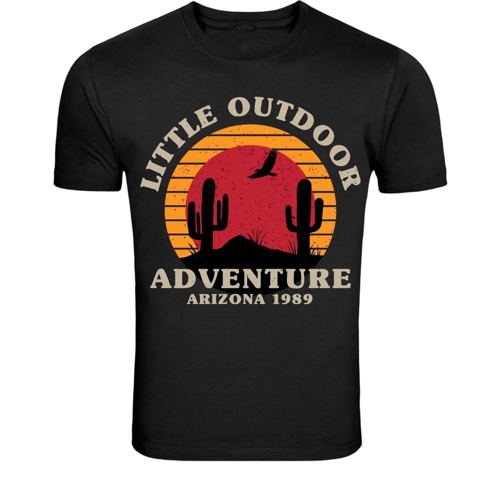 Little Outdoor Adventure Arizona T-Shirt - Desert Cactus Sunset XL