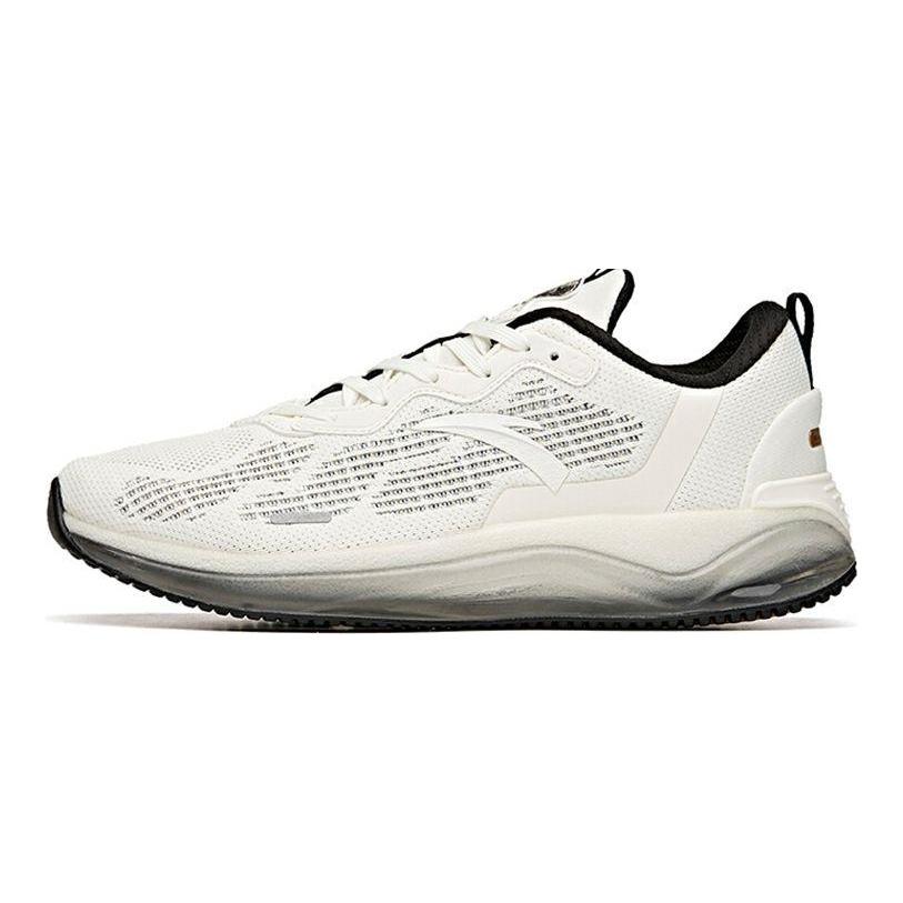 Anta Comfortable Casual Shock Absorbing Non-Slip Wear-Resistant Breathable Low-Top Running Shoes Men Sneaker White Black 112045501-5