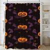 Close-Up Of The Pumpkin Monster Washable Dirt-Resistant Shower Curtain Shower Head Waterproof Polyester Bath For Home Decor