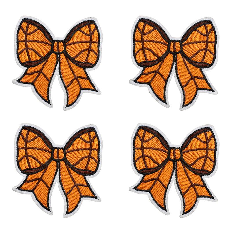 10pcs Wholesale Sports Theme Embroidered Patches On Clothes Jackets Cartoon Basketball Decoration Iron On Patches For Clothing 