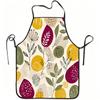 1pc Abstract Floral Leaf Pattern Print Apron, Durable And Easy To Clean, Adjustable Waistband, Polyester Material, for Kitchen Cooking, Gardening, Orc