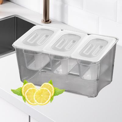 Chilled Condiment Server Removable Compartments Multifunction Commercial Jams Box for Taco Bars Bar Party Camping Milk Tea Shop