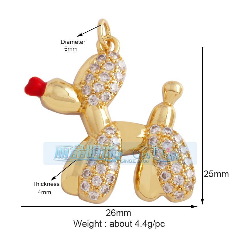 

M68 DIY Аксессуары для украшений с животными - Лев, Леопард, Собака, Кролик, Динозавр, Единорог с микропаве из цирконов