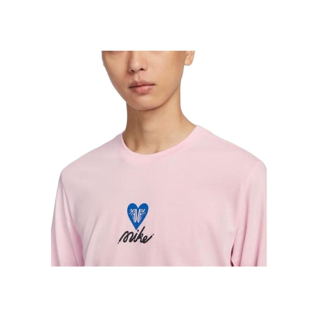 Nike Sportswear As U Nsw Tee Ls Oc Vday Comfortable Fashion Versatile Long Sleeve T-Shirt Men Tops Pink HV9808663