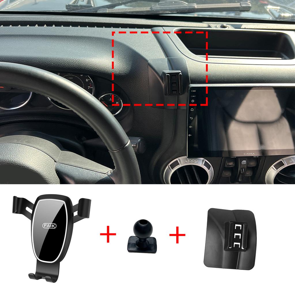 Car Mobile Phone Holder for Jeep Wrangler 2011~2018 Navigation Stand Auto Accessories GPS Bracket