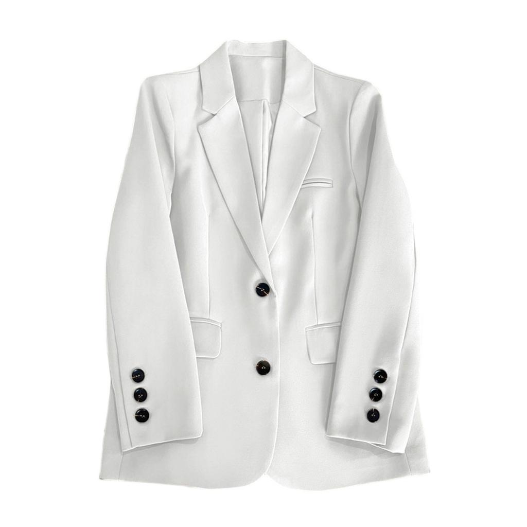 Women Fashion Long Sleeve Single Button Jackets Elegant  Lady Business Casual Blazers