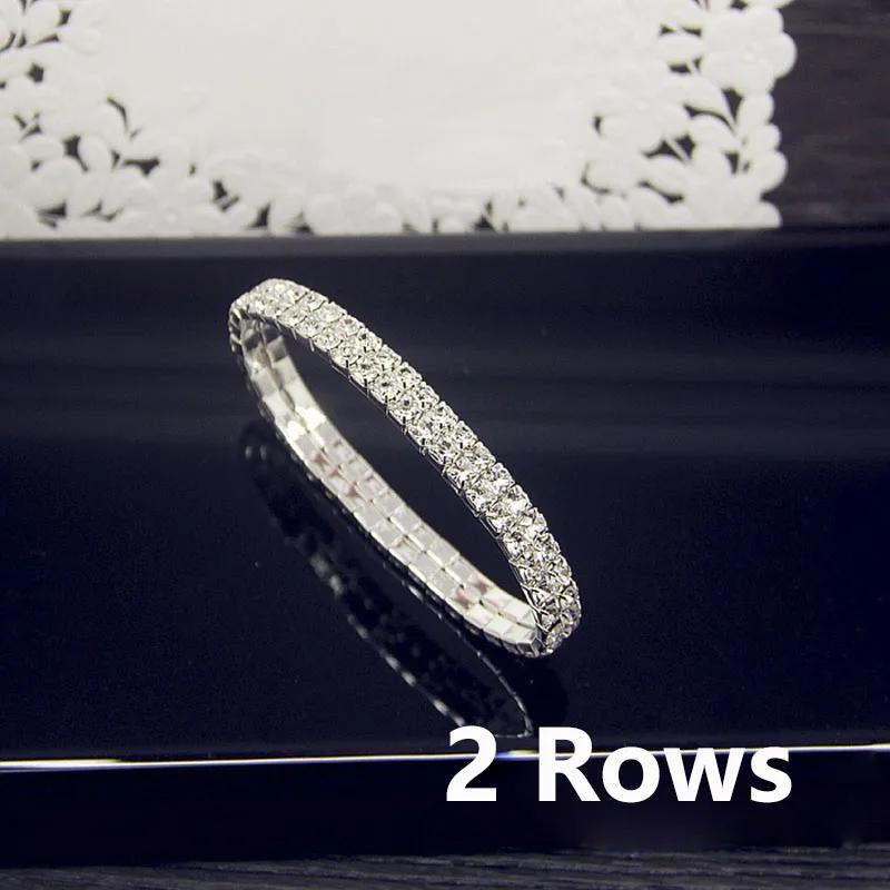 Brățară Elastică de Lux Albă Completă cu Cristal Cubic Zirconiu AAA Strălucitoare cu Strasuri Gheață Brățară de Damă pentru Femei Bijuterii de Nuntă