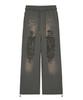 Nigaennikol Destroyed Cotton Lounge Pants_Charcoal