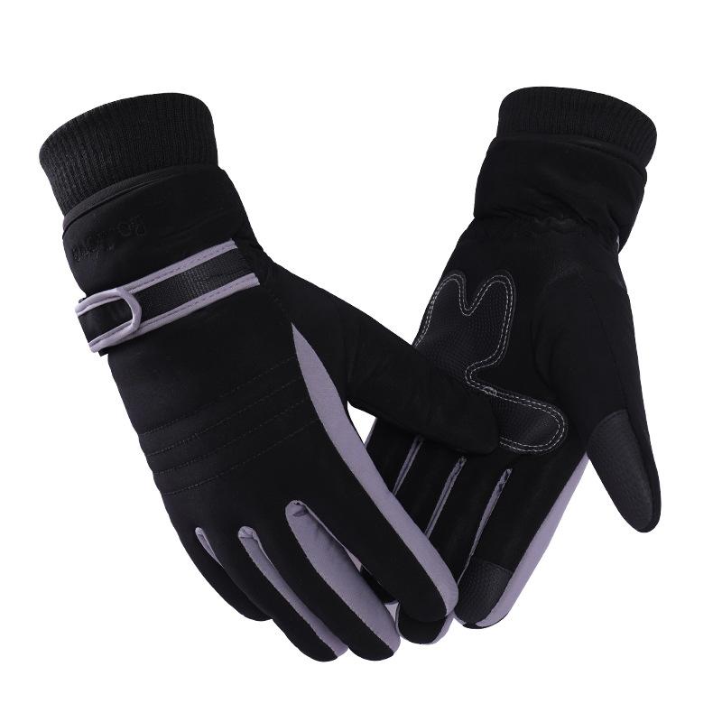 

Meier Winter warm gloves - fleece lined, extra thick, touchscreen compatible, full finger - ideal for cycling and skiing Small сірий колір