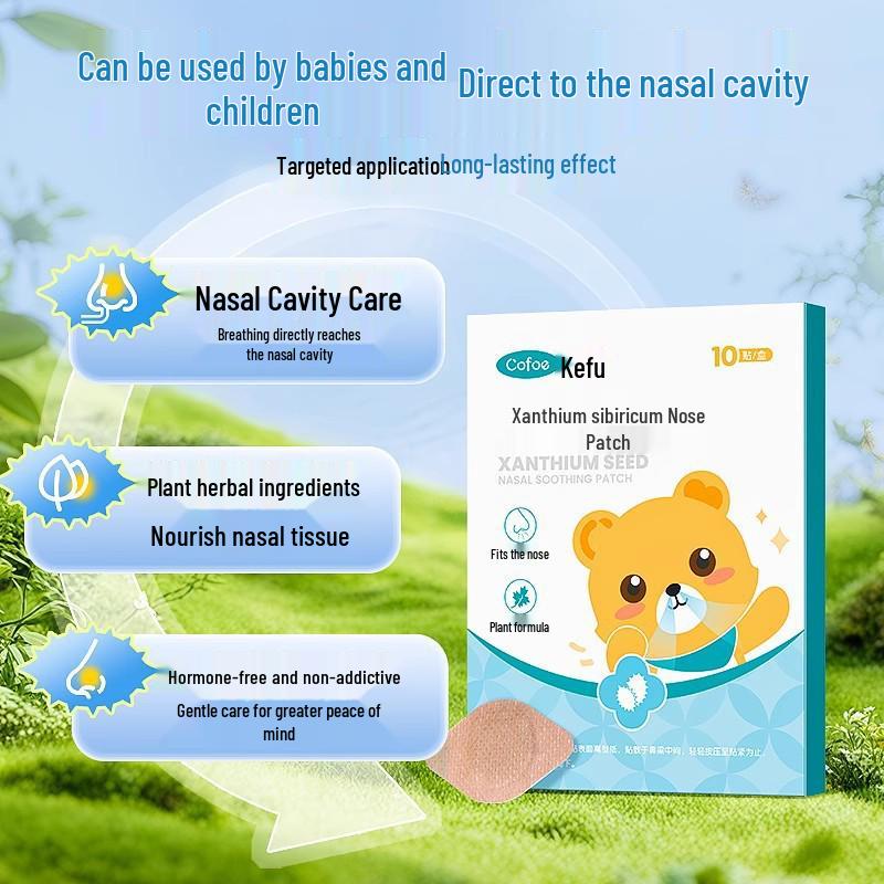 Kefu Xanthium Nasal Relief Patch: Clears Congestion & Rhinitis for All Ages, Nasal Passage Unblocker for Children & Adults