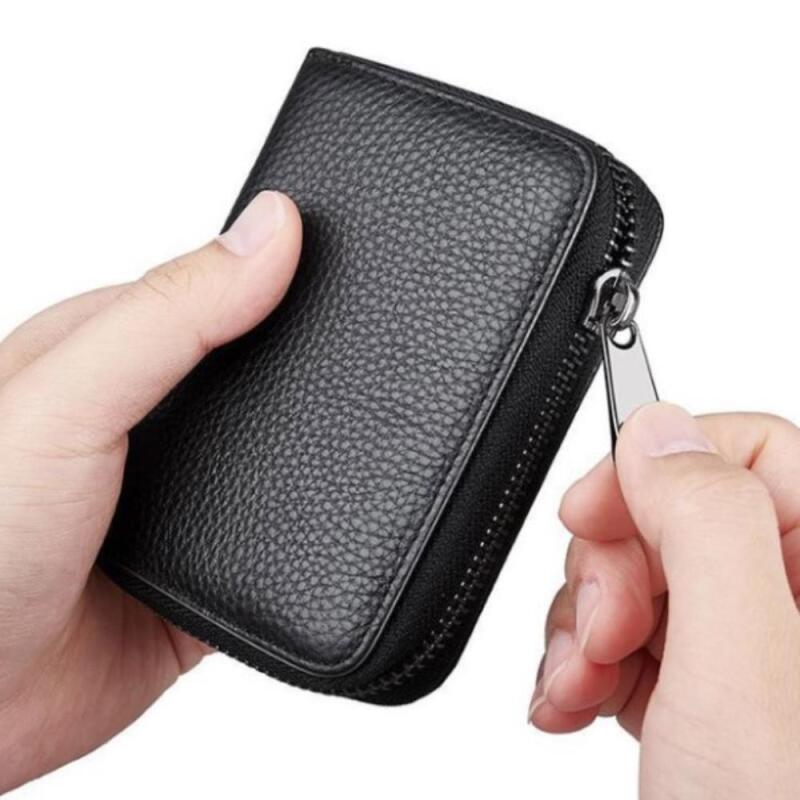 

Women s Classic Cowhide 11-Slot Card Wallet pink