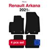 Basic Velour Car Mats For: Renault Arkana Crossover (2021-)