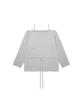 THREE TO EIGHTY Off-Shoulder Shirring Tee M.Grey