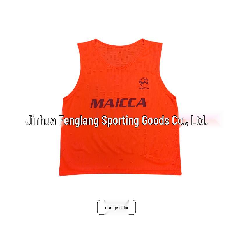 

Solid Color Mesh Team Uniform for Football Training and Competition - Outdoor Vest for Toddler to Adult Child оранжевый