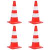 VidaXL Reflective Traffic Cones 4 Pcs Red and White 50cm