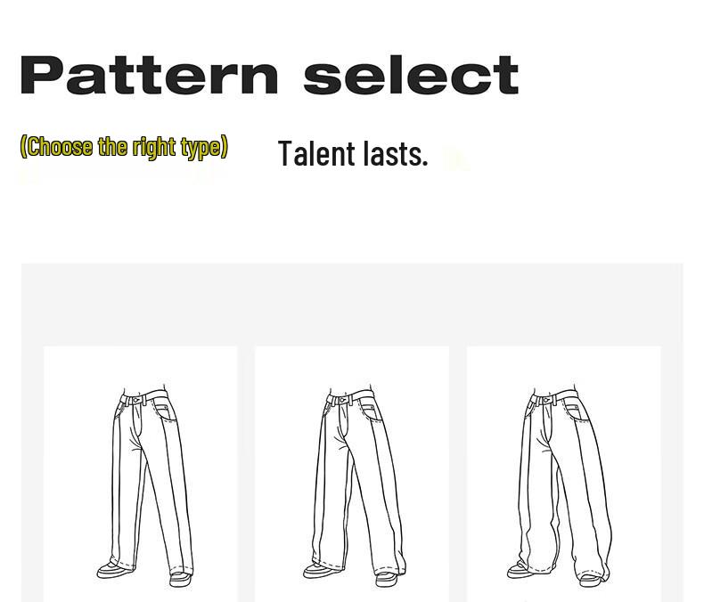 NVG.YOUNG Men's Loose Fit Curved Denim Jeans