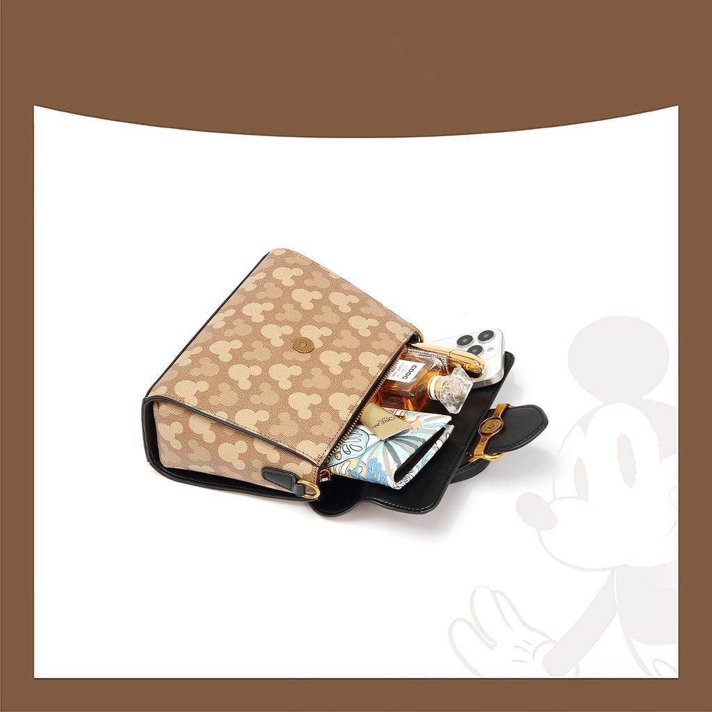 New Disney Mickey Series Synthetic Leather Shoulder Bag, Crossbody Bag, Handbag Regular Women's Brown BMK-72147R